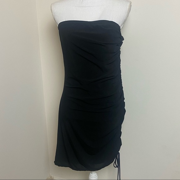 NWT Fashion Nova XL Party Dress Black Strapless New Years Eve Club Dance Sexy - Picture 4 of 12